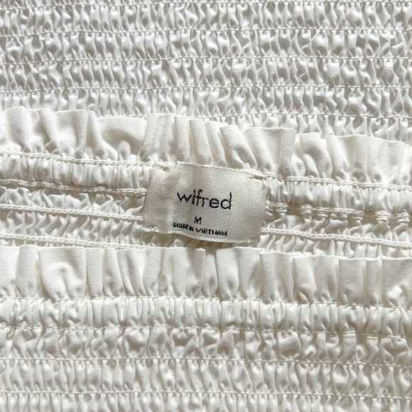 Aritzia Wilfred Smocked Maelys Dress White - Picture 12 of 15